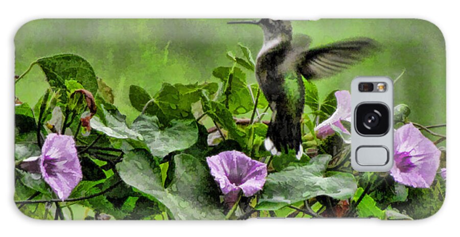 Bird Galaxy Case featuring the photograph Hummingbird in the Rain by Shannon Story