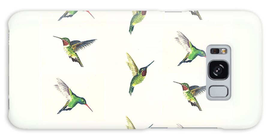 Animals Galaxy Case featuring the painting Hummingbirds Number 2 by Michael Vigliotti