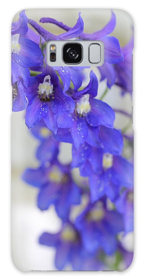 Delphinium Galaxy Case featuring the photograph I Got the Blues by Ruth Kamenev