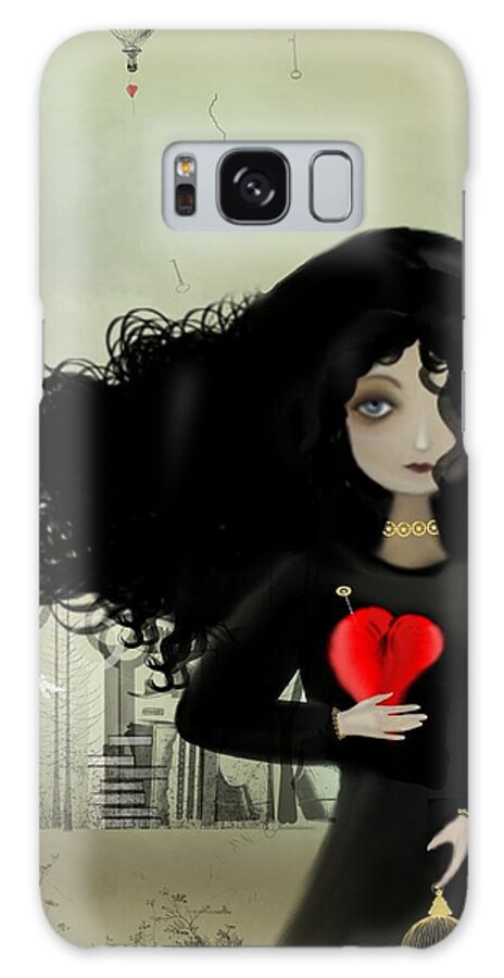 Steampunk Galaxy S8 Case featuring the digital art I Heart U by Charlene Murray Zatloukal