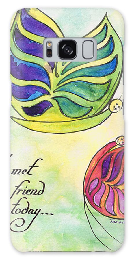Watercolor Galaxy Case featuring the painting I Met a Friend Today by Tamara Kulish