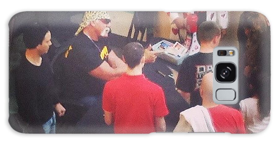 Rooseveltfieldmall Galaxy Case featuring the photograph I Spot Hulk Hogan!! Lol by Jenny Alexandra