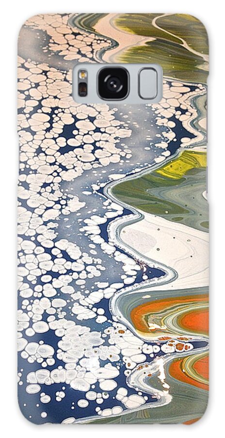 Ice Flow Galaxy Case featuring the painting Ice Flow by Brooke Friendly