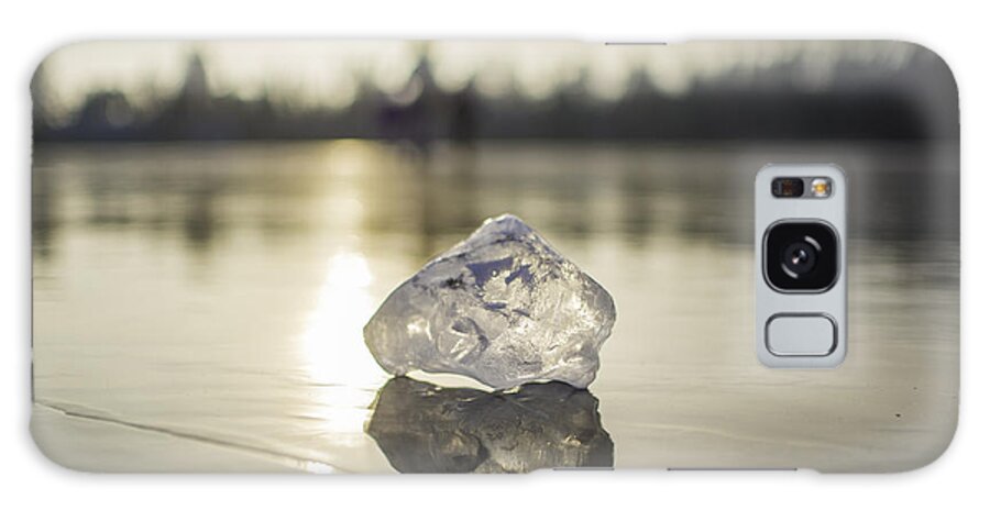 Alex Blondeau Galaxy Case featuring the photograph Ice Puck on Little Rock Lake by Alex Blondeau