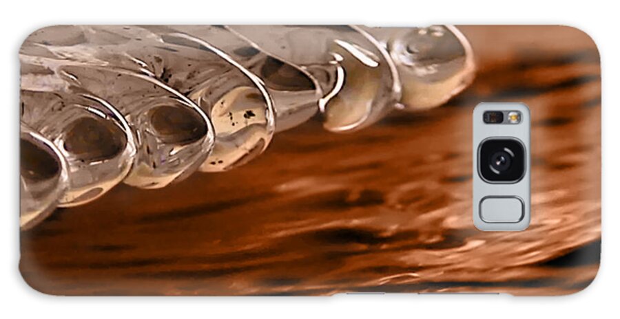 Ice Shapes Galaxy Case featuring the photograph Ice Toes on Fire by Thomas Young