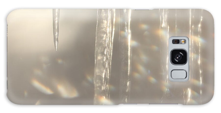 Abstract Galaxy Case featuring the photograph Icicles seen through a frosty window by Ulrich Kunst And Bettina Scheidulin