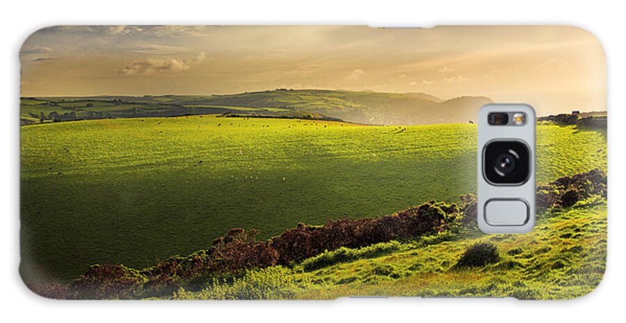 England Galaxy Case featuring the photograph Illuminated Evening Landscape North Devon by Dorit Fuhg
