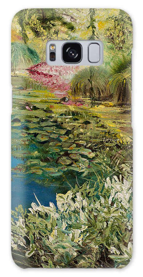 Gardens At Giverney In France With Water Lilies Galaxy S8 Case featuring the painting Image at Giverney by Kathy Knopp