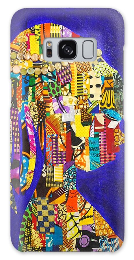 Collage Galaxy Case featuring the tapestry - textile Imani by Apanaki Temitayo M
