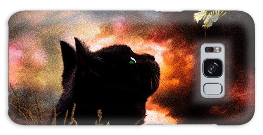 Sky Galaxy Case featuring the photograph In a cats eye all things belong to cats. by Bob Orsillo