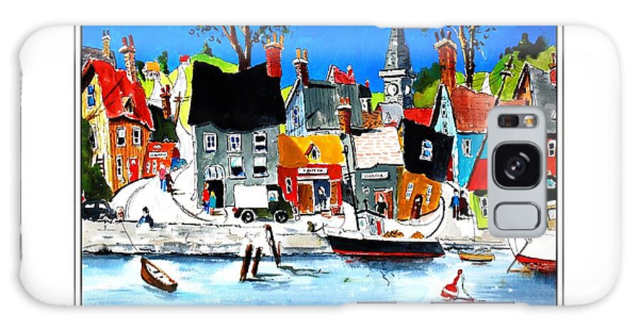 Irish Town. Seaside Ireland Whimsical Approach To Southern Ireland Galaxy Case featuring the painting In Dingle County Kerry by Wilfred McOstrich