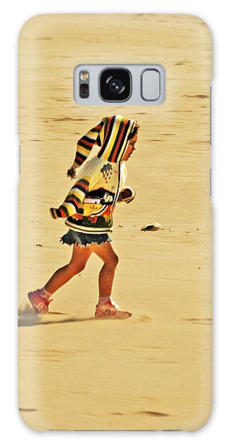 Girl In A Hoody Photographs Galaxy Case featuring the photograph In Giant Footsteps by David Davies