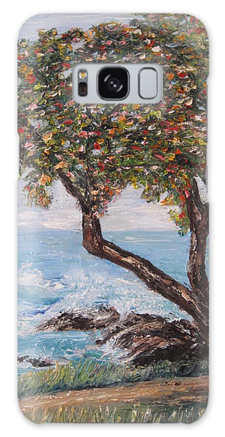 Tree Near Ocean Galaxy Case featuring the painting In Hawaii by Roberta Rotunda