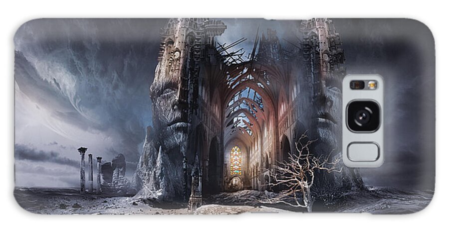 Portrait Architecture Galaxy Case featuring the digital art In Search of Meaning by George Grie