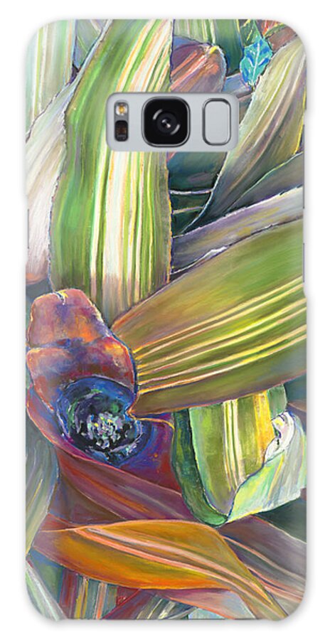 Birdseye Art Studio Galaxy Case featuring the painting Bromeliad by Nick Payne