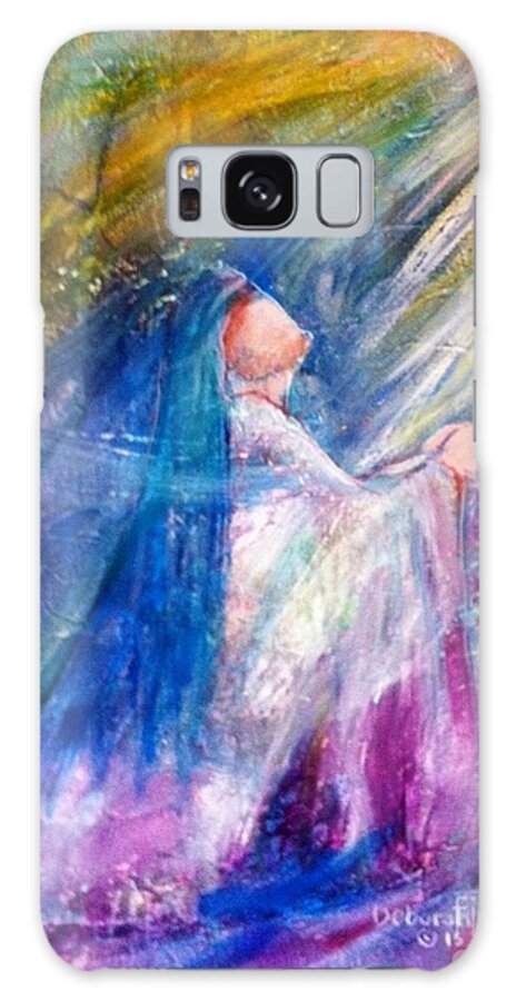 Jesus Galaxy Case featuring the painting In The Garden by Deborah Nell