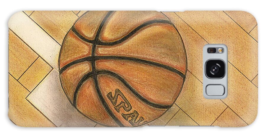 Basketball Galaxy Case featuring the drawing In the Post by Troy Levesque