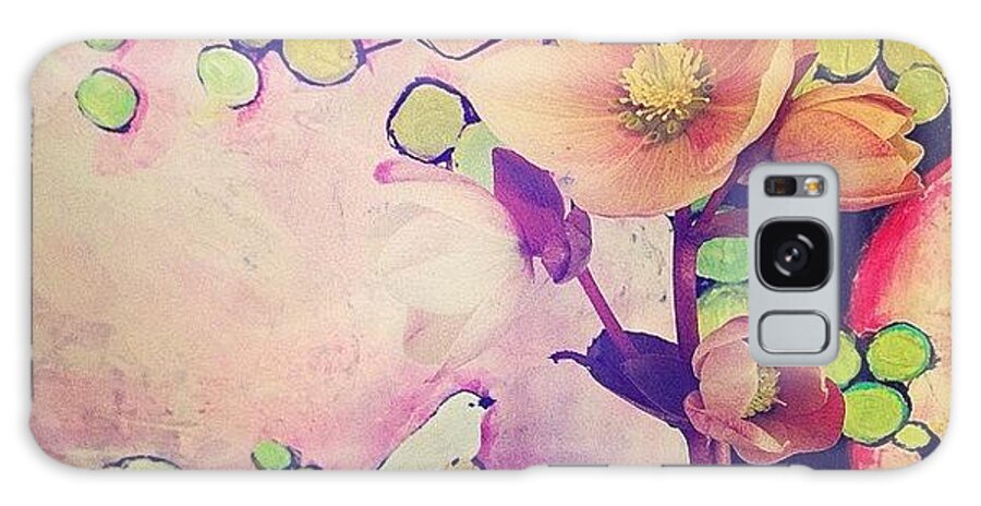 Fav4squares Galaxy Case featuring the photograph In The Studio Today, Fresh Flowers From by Blenda Studio