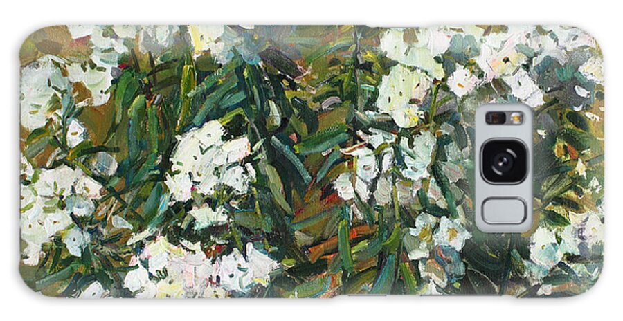 Flowers Galaxy Case featuring the painting In white dress by Juliya Zhukova