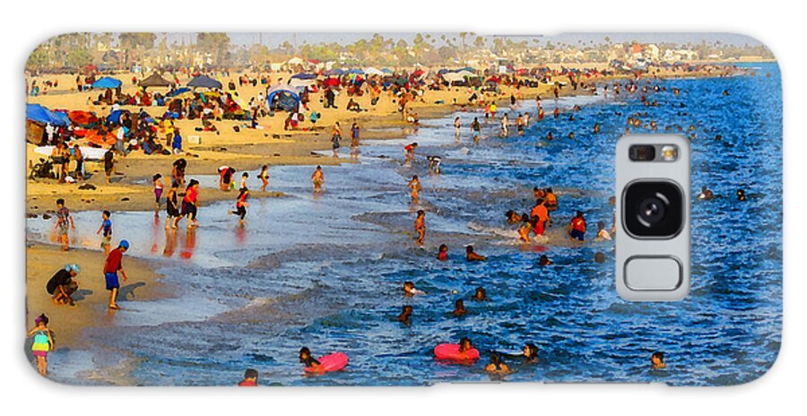 Beach Galaxy Case featuring the photograph Independence Day Beach Scene by Timothy Bulone