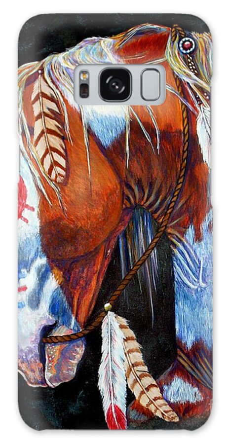Indian Galaxy Case featuring the painting Indian War Pony by Amanda Hukill