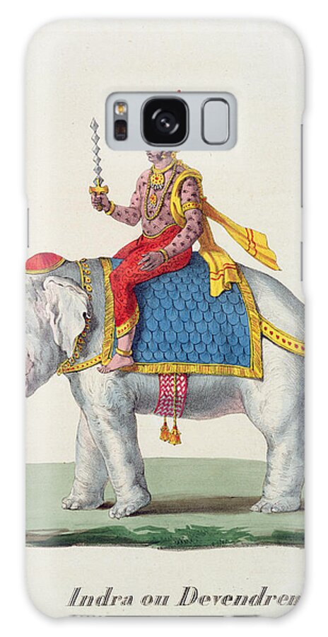 Hindu Galaxy Case featuring the drawing Indra Or Devendra, From Linde by French School