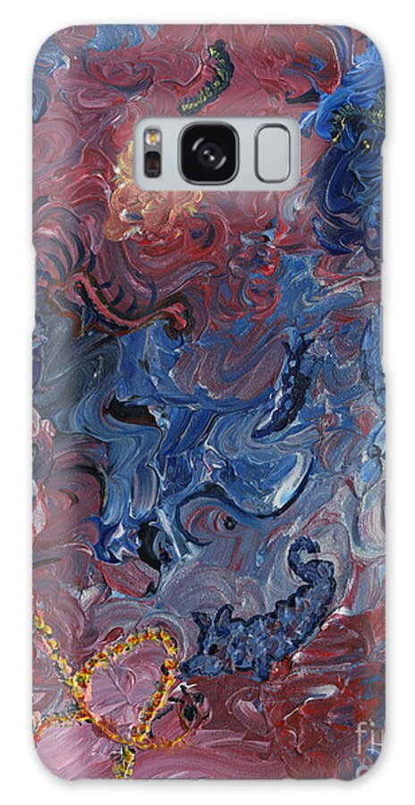 Abstract Galaxy S8 Case featuring the painting Infinite Beings by Julia Stubbe