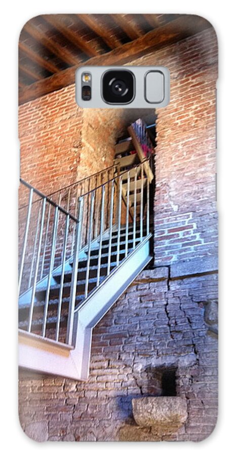 Stairway Galaxy Case featuring the photograph Inside Stairway of Old Tower in Lucca Italy by Angela Bushman