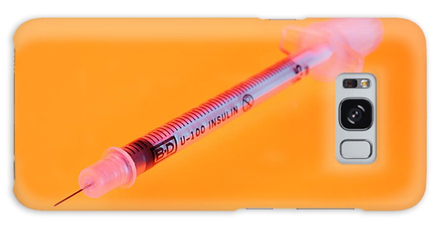 Syringe Galaxy Case featuring the photograph Insulin Syringe by Mark Sykes/science Photo Library