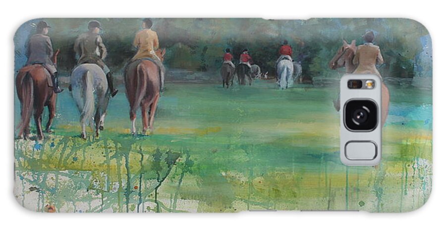 Horses Galaxy Case featuring the painting Into the Woods by Susan Bradbury