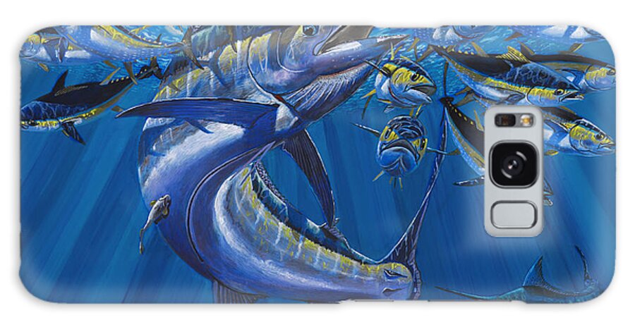 Blue Marlin Galaxy Case featuring the painting Intruder Off003 by Carey Chen