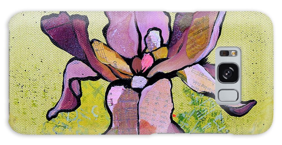Flower Galaxy Case featuring the painting Iris II by Shadia Derbyshire
