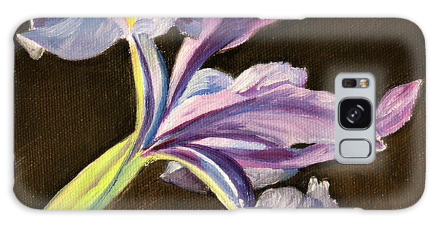 Flower Galaxy Case featuring the painting Iris by Sarah Lynch