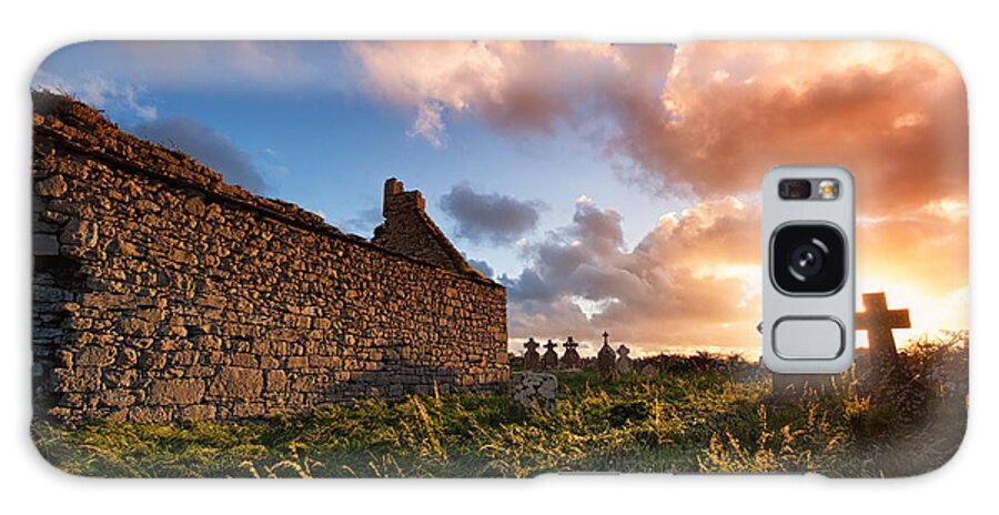 Doolin Galaxy Case featuring the photograph Irish Church Sunset by Allan Van Gasbeck