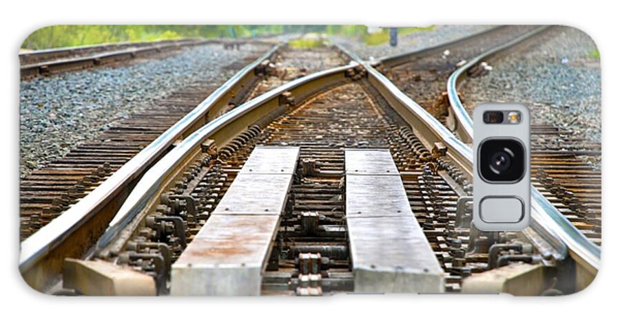 Rails Galaxy Case featuring the photograph Iron Highway by Norma Brock