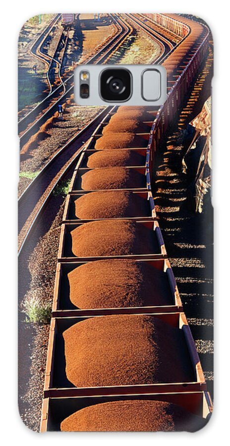 Heap Galaxy Case featuring the photograph Iron Ore Train, Newman, Pilbara by John W Banagan