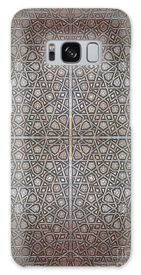 Background Galaxy Case featuring the photograph Islamic wooden texture by Antony McAulay