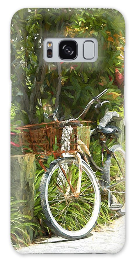 Island Galaxy S8 Case featuring the digital art Island Bike by Linda Olsen