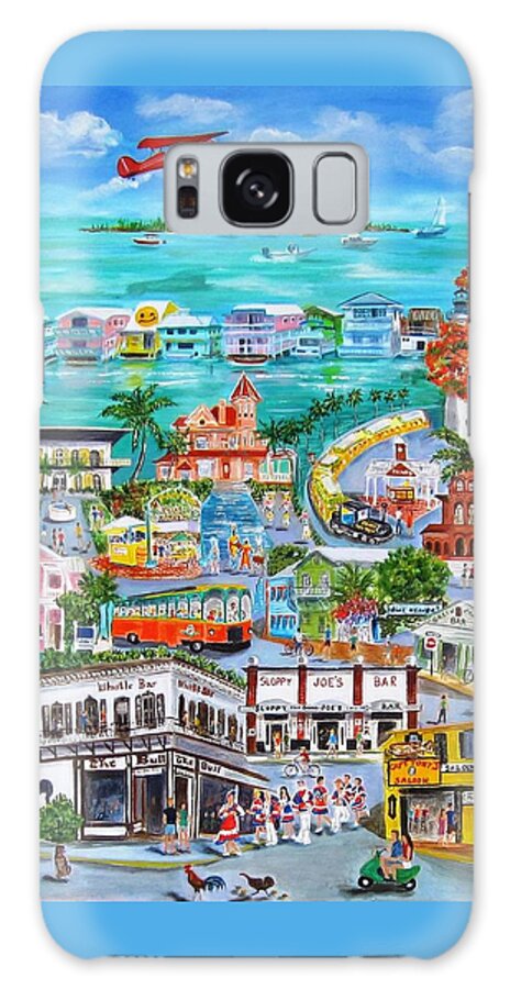 Key West Galaxy Case featuring the painting Island Daze by Linda Cabrera