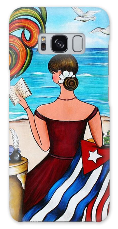 Cuba Galaxy Case featuring the painting It's My Turn by Annie Maxwell