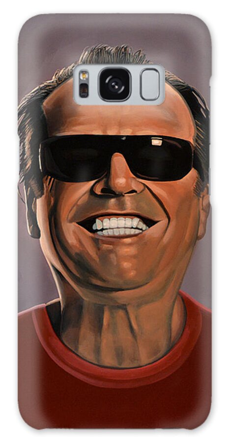 Jack Nicholson Galaxy Case featuring the painting Jack Nicholson 2 by Paul Meijering