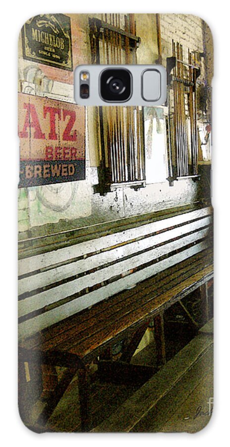 Jacks Pool Room Galaxy Case featuring the photograph Jack's Bench by Lee Owenby