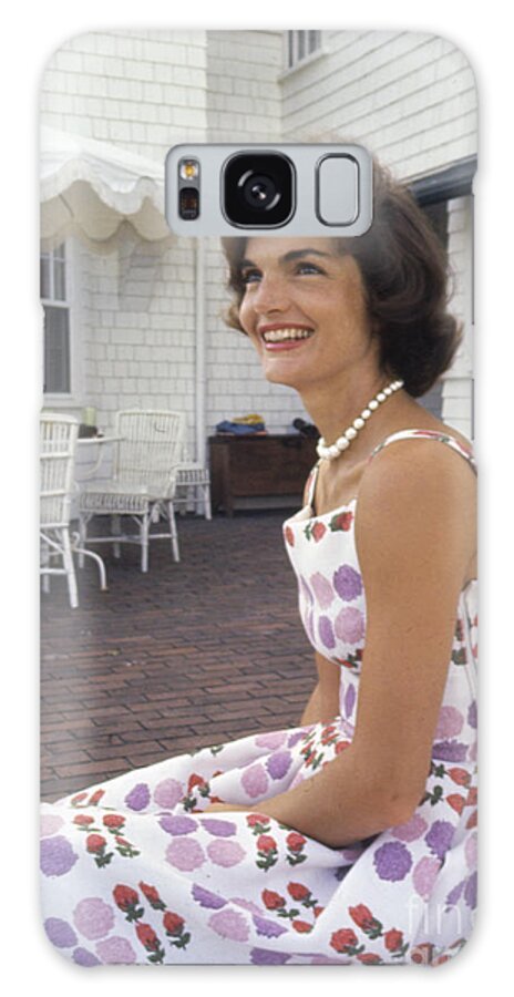 Jacqueline Kennedy; Jackie Kennedy; Jacqueline; Bouvier; First Lady; Cape Cod; Jfk; Government Official; Hyannis Port; Massachusetts; New England; North America Galaxy Case featuring the photograph Jacqueline Kennedy at Hyannis Port 1959 by The Harrington Collection