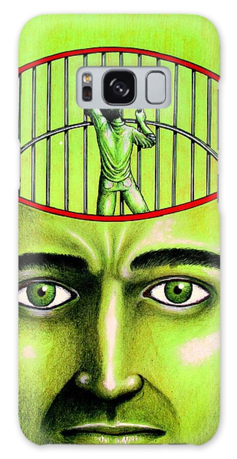 Closed Minded Galaxy S8 Case featuring the digital art Jailer Of The Your Own Prison by Paulo Zerbato