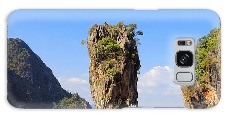 Phang Nga Bay Galaxy Case featuring the photograph James Bond Rock in Thailand by Charline Xia