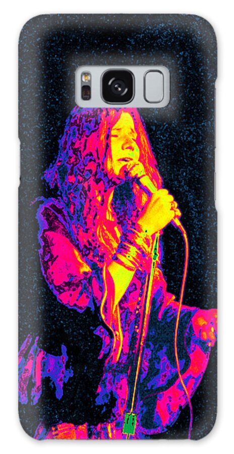 Musician Galaxy Case featuring the digital art Janis Joplin Psychedelic Fresno by Joann Vitali