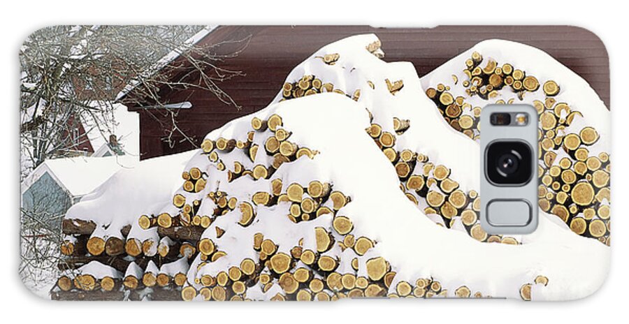 Winter Galaxy Case featuring the photograph January Woodpile by Alan L Graham