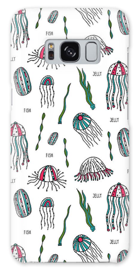 Susan Claire Galaxy Case featuring the photograph JELLYfish Repeat Print by MGL Meiklejohn Graphics Licensing