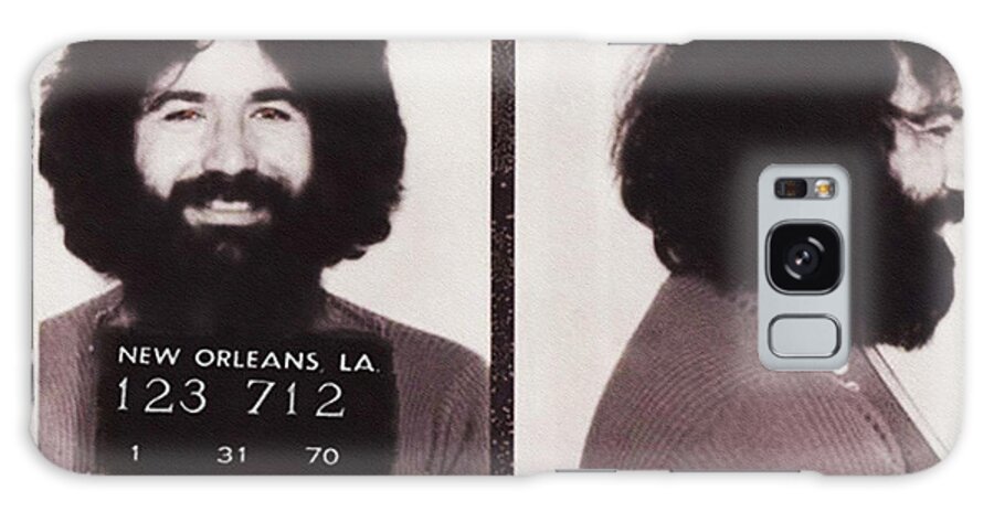 Jerry Galaxy Case featuring the photograph Jerry Garcia Mugshot by Digital Reproductions