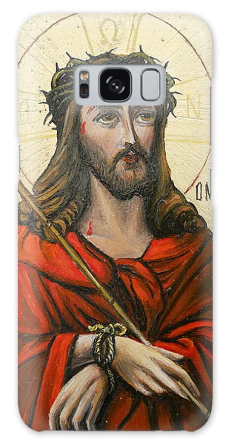 Jesus Icon Galaxy S8 Case featuring the painting Jessus by Sorin Apostolescu